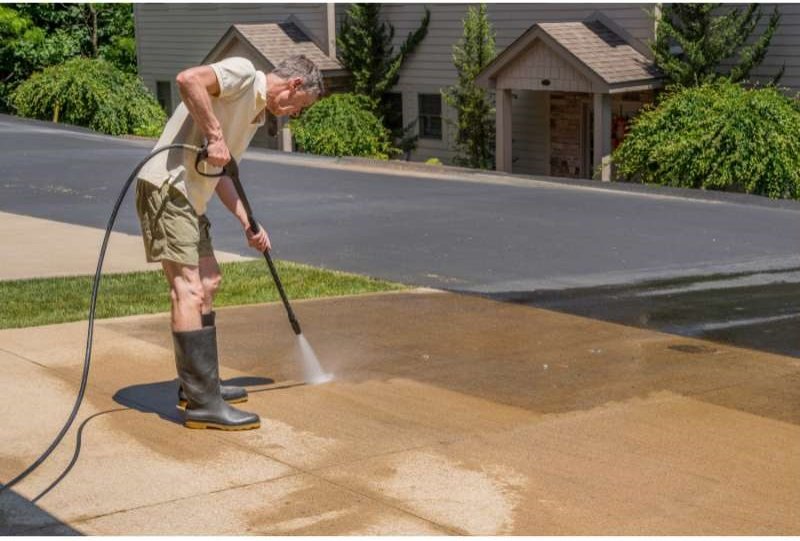 Pressure Washing Driveway